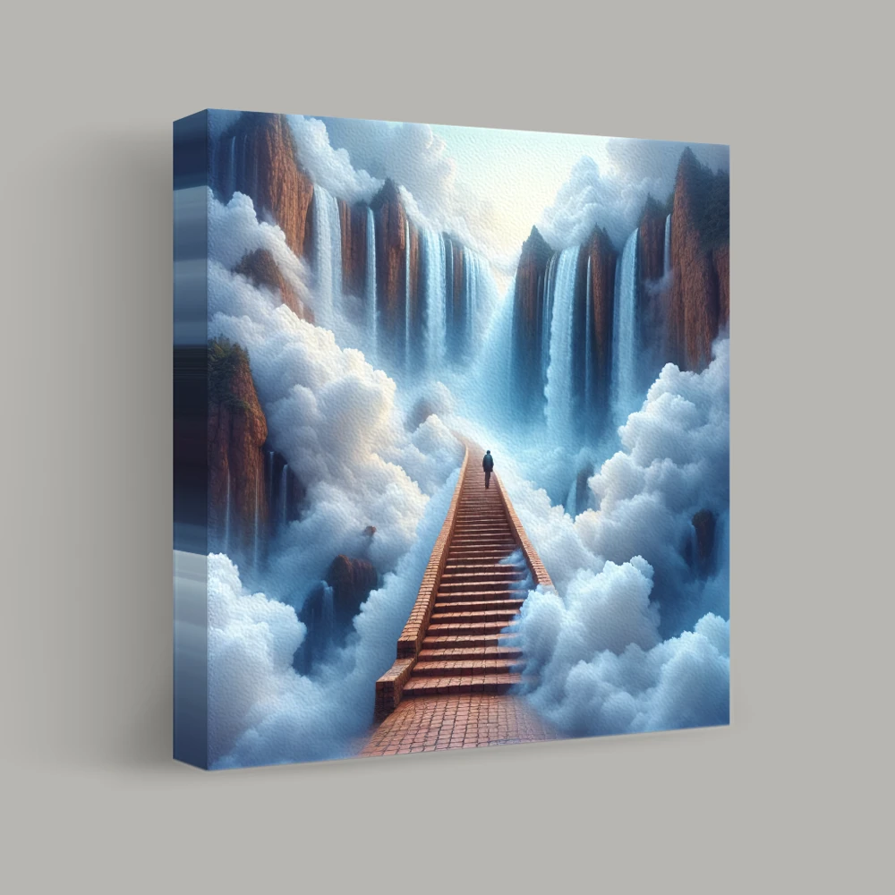 Stairway to the Cascades — canvas