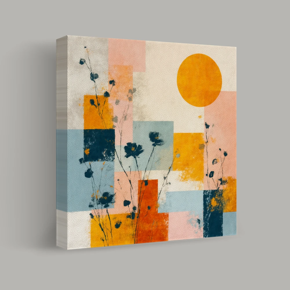Blossoms in Geometric Harmony — canvas