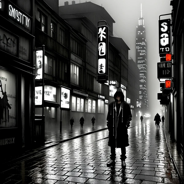 Shadows in the Neon Mist