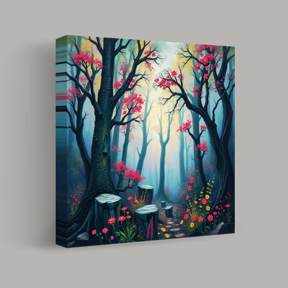 A Walk Among Whispering Trees — canvas