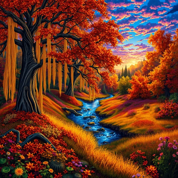 Autumnal Cascade view 2