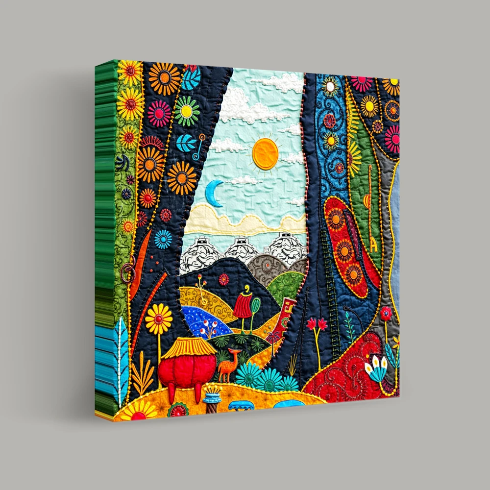 Stitched Landscape Passage — canvas