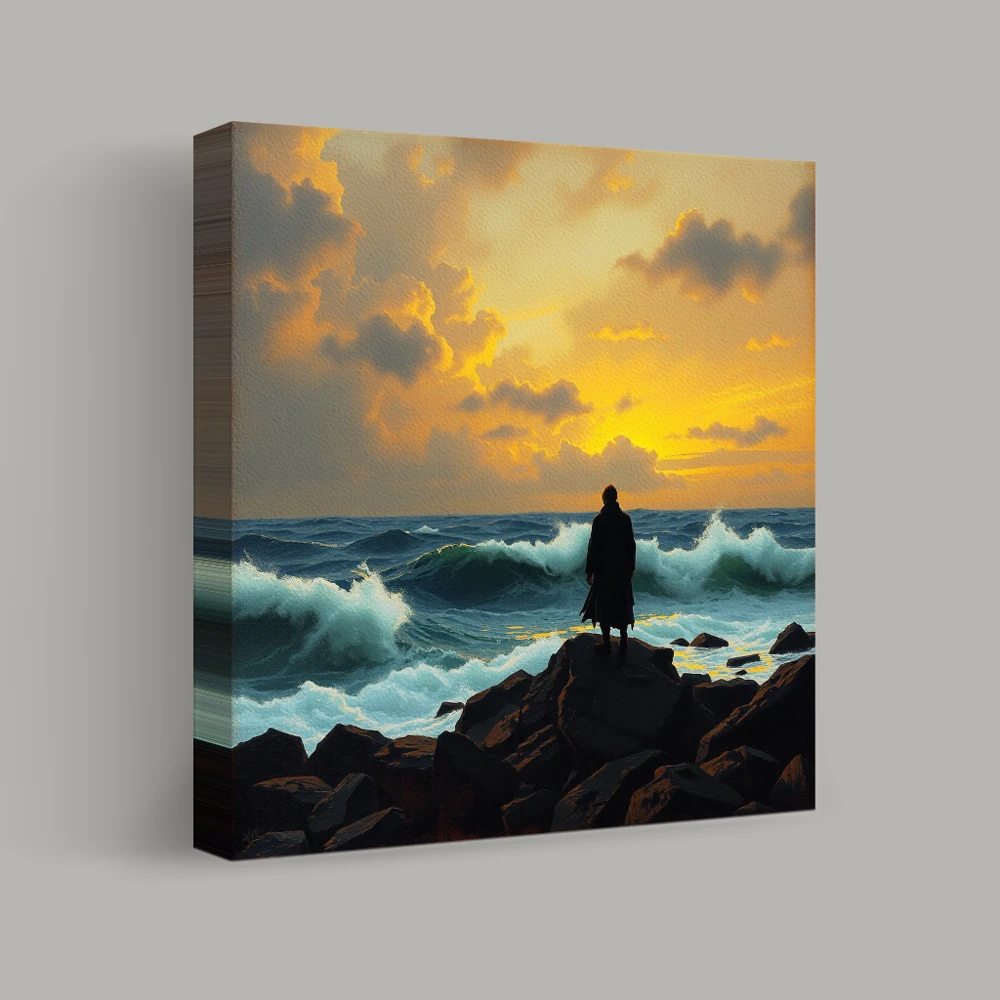 Solitary Vigil at Sea — canvas