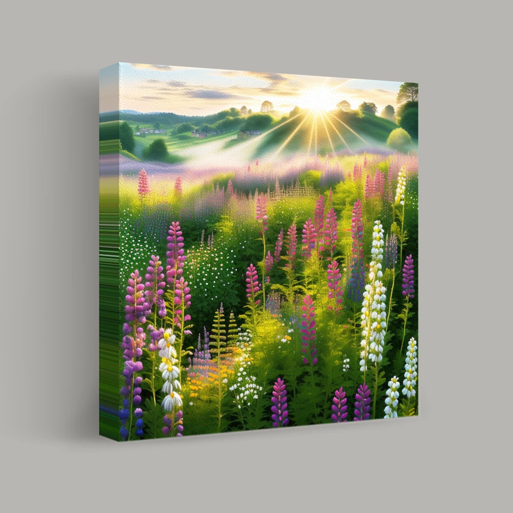Awakening in the Lupine Valley — canvas