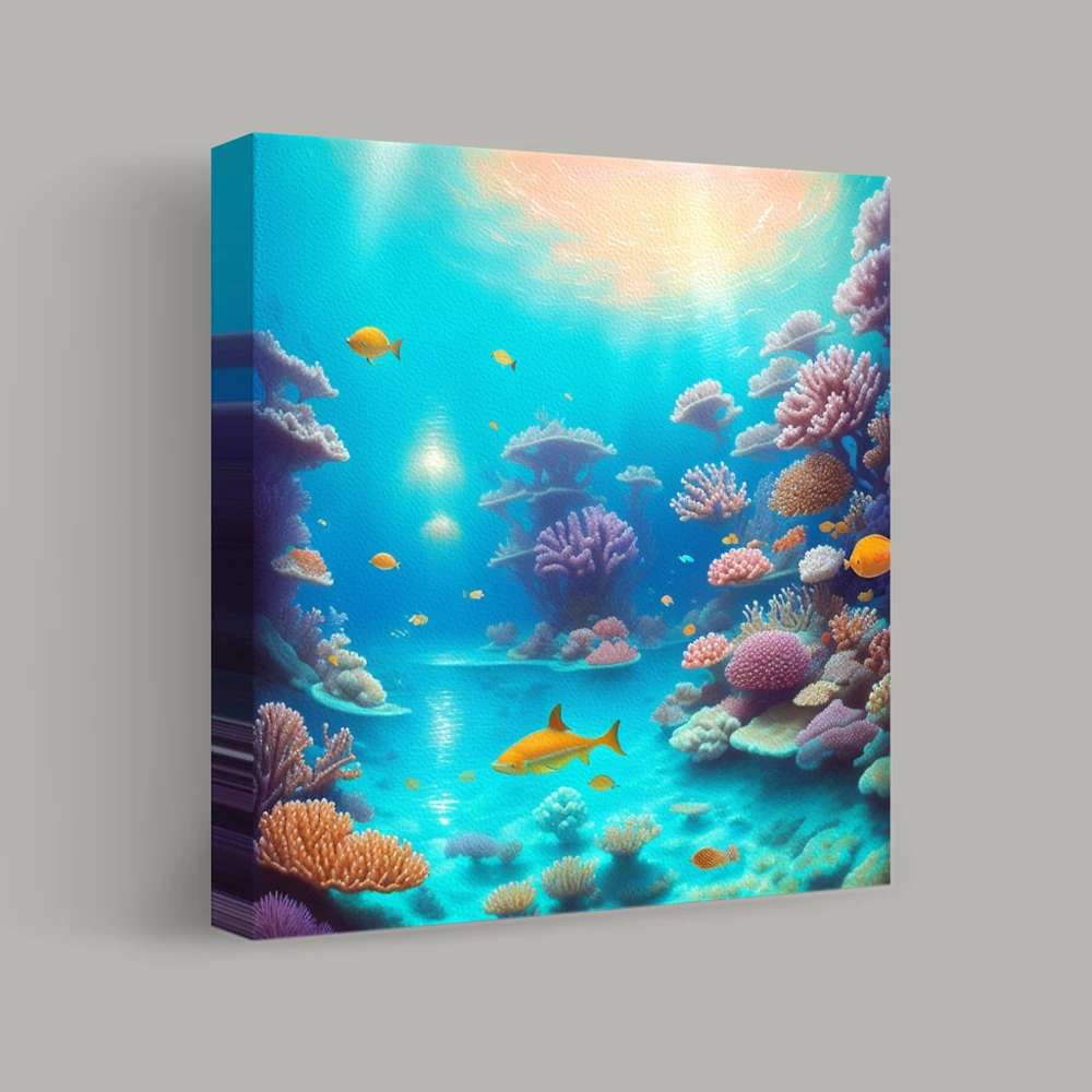 Beneath the Azure Waves — canvas