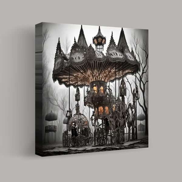 Carousel in the Mist view 1