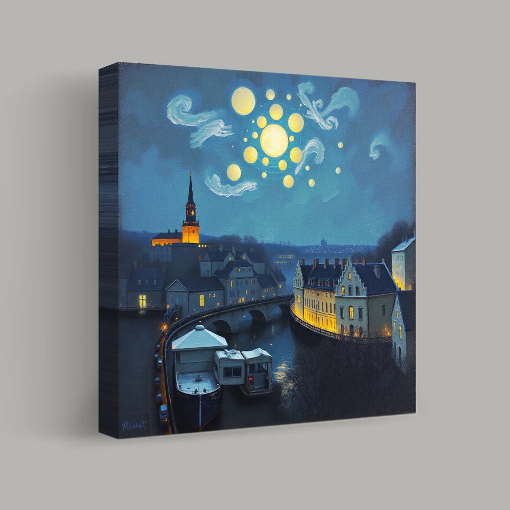 Night Over the Canals — canvas