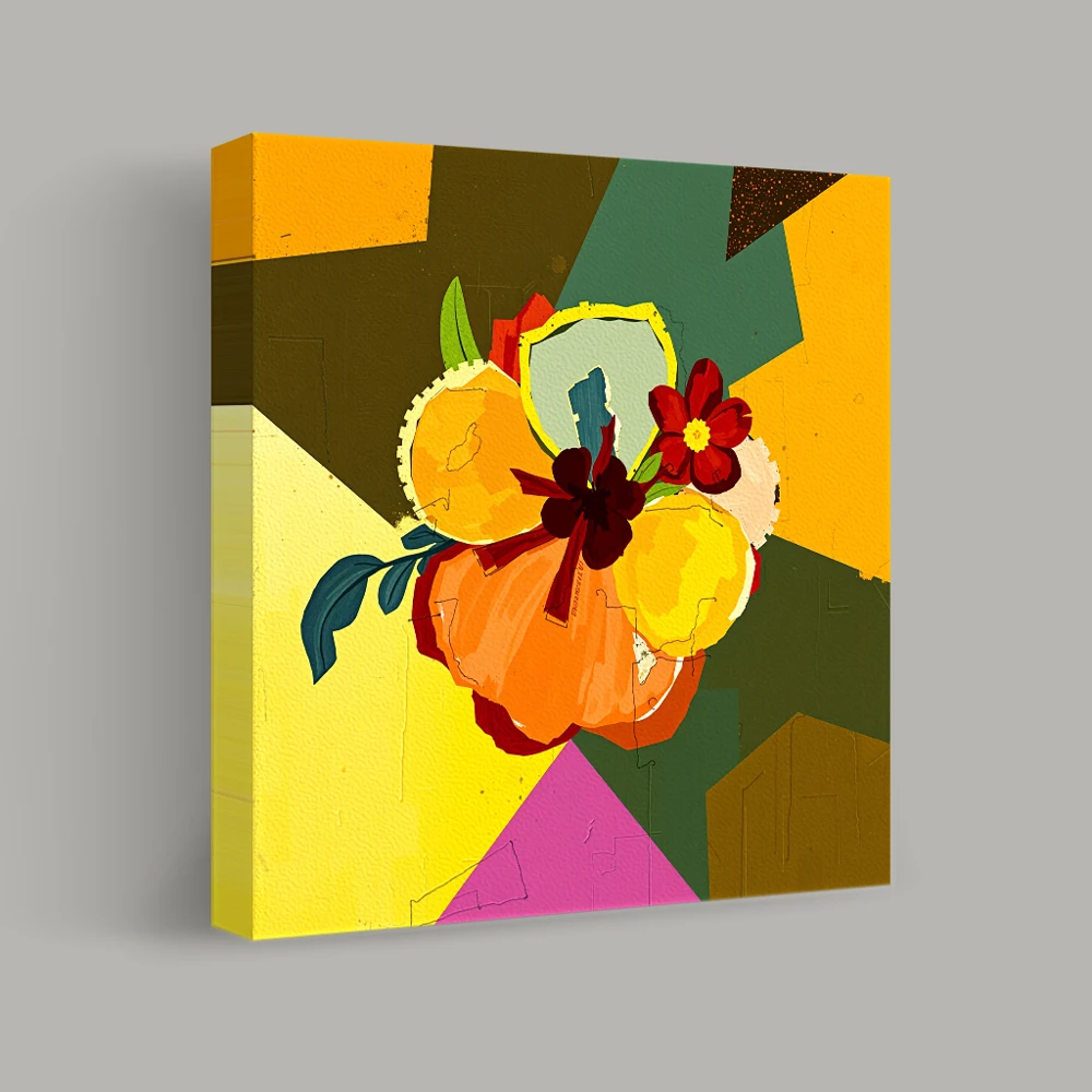 Colours of Geometric Bloom — canvas