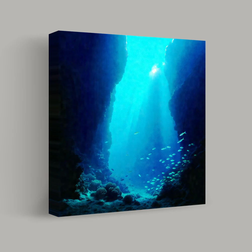 Beneath the Blue Abyss — canvas
