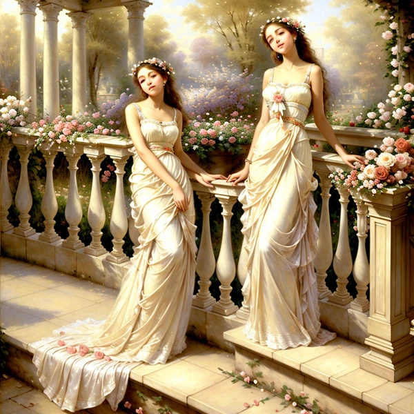 Elegance Amidst Blossoms view 2