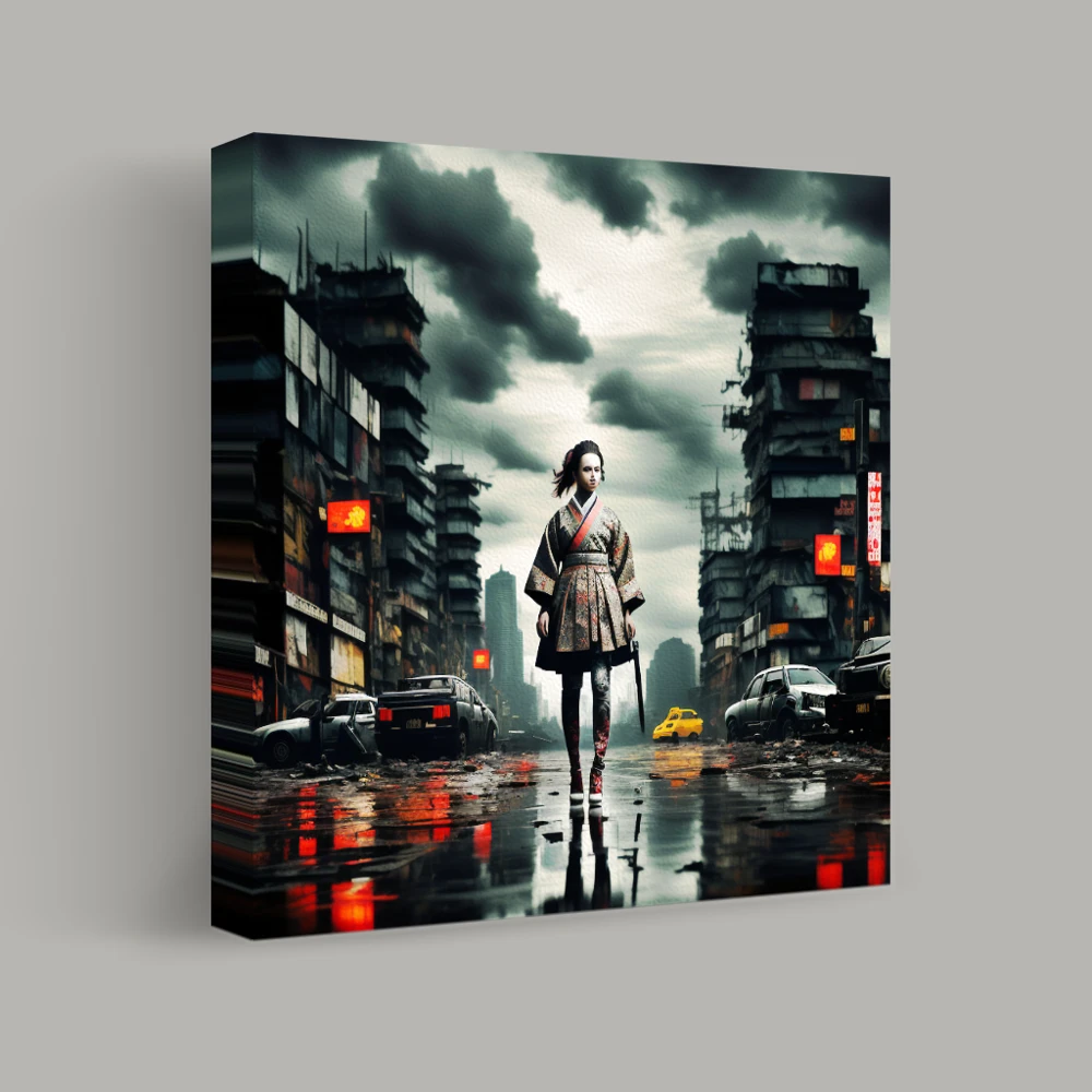 Warrior in the Ruins — canvas