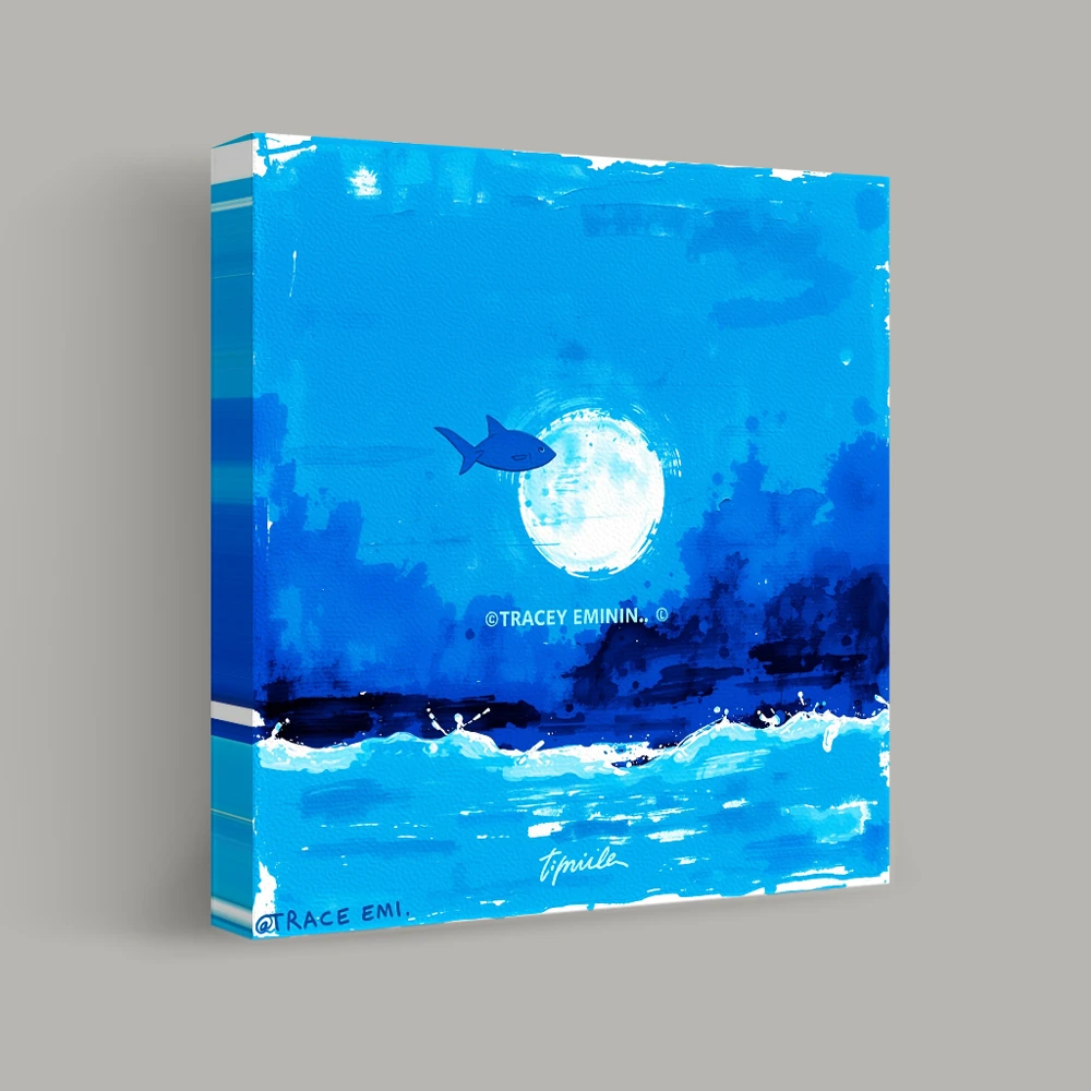 Oceanic Moonlit Dreams — canvas