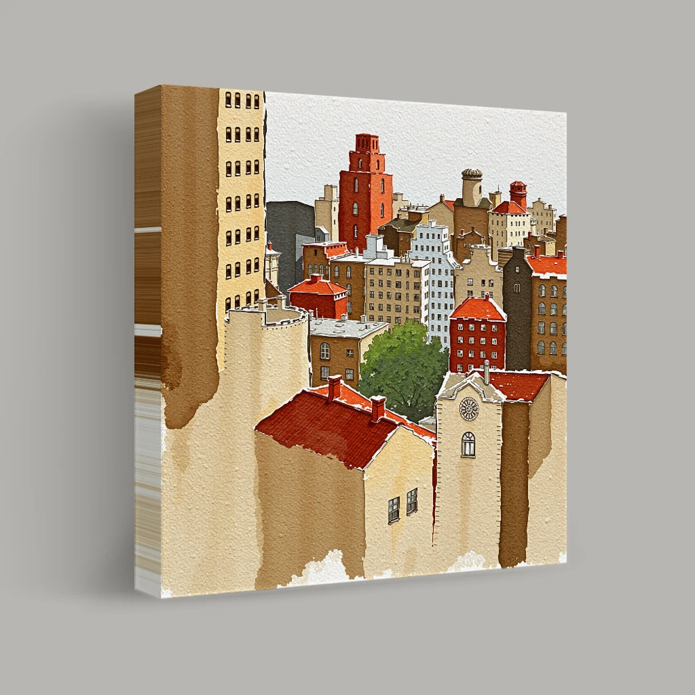 Rooftops of the Old Town — canvas