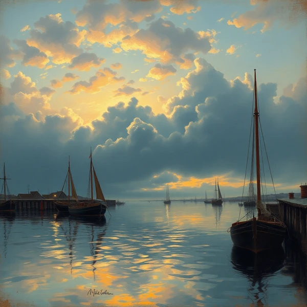 Tranquil Harbor at Dusk