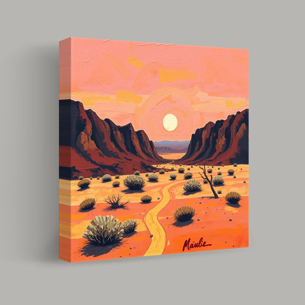 Sunset Symphony in the Desert — canvas