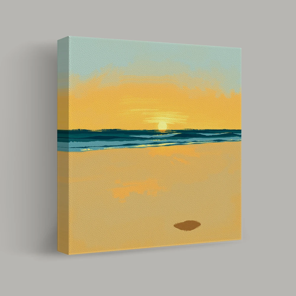 Sunset Over Tranquil Waves — canvas
