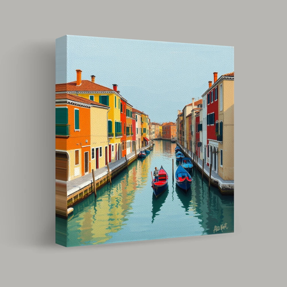 Canals of Colorful Serenity — canvas
