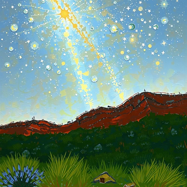 Celestial Tapestry Over Desert Ridge