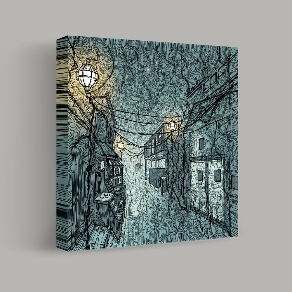 Whispers of the Evening Market — canvas