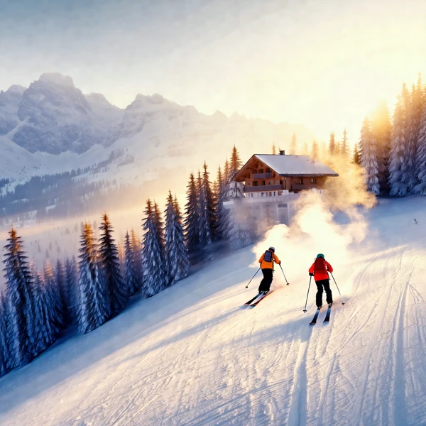 Descente dans les étreintes de l'hiver