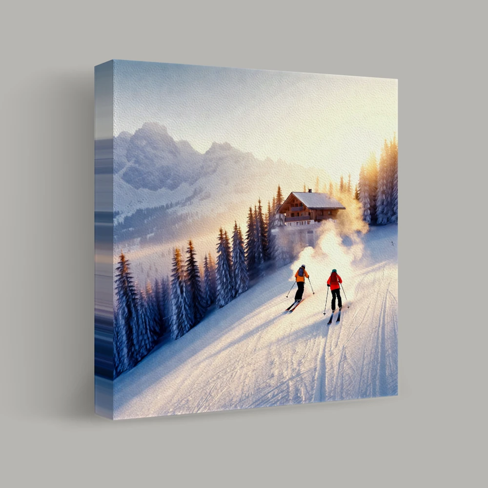 Descente dans les étreintes de l'hiver — canvas