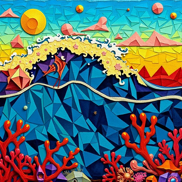 Geometric Ocean and Sky view 2