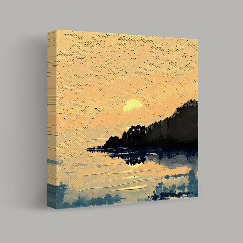 Zonsondergang Over Rustige Wateren — canvas