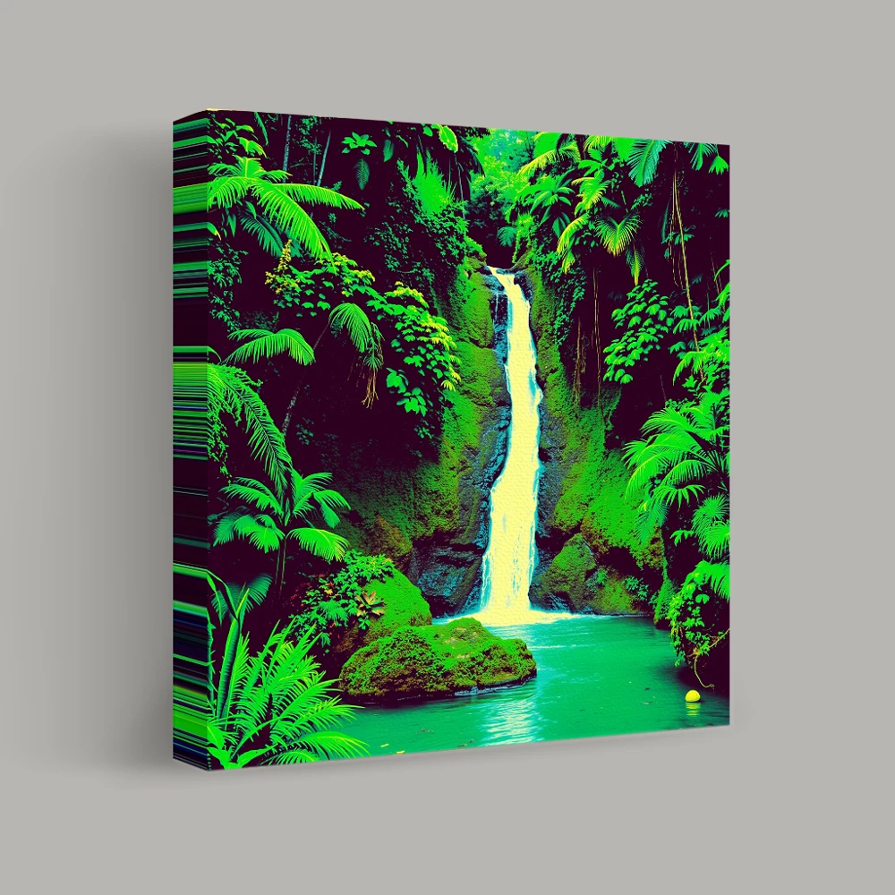 Verdant Cascade Sanctuary — canvas