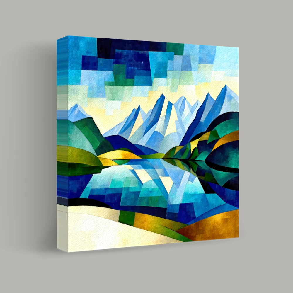 Geometric Reflections of Serenity — canvas