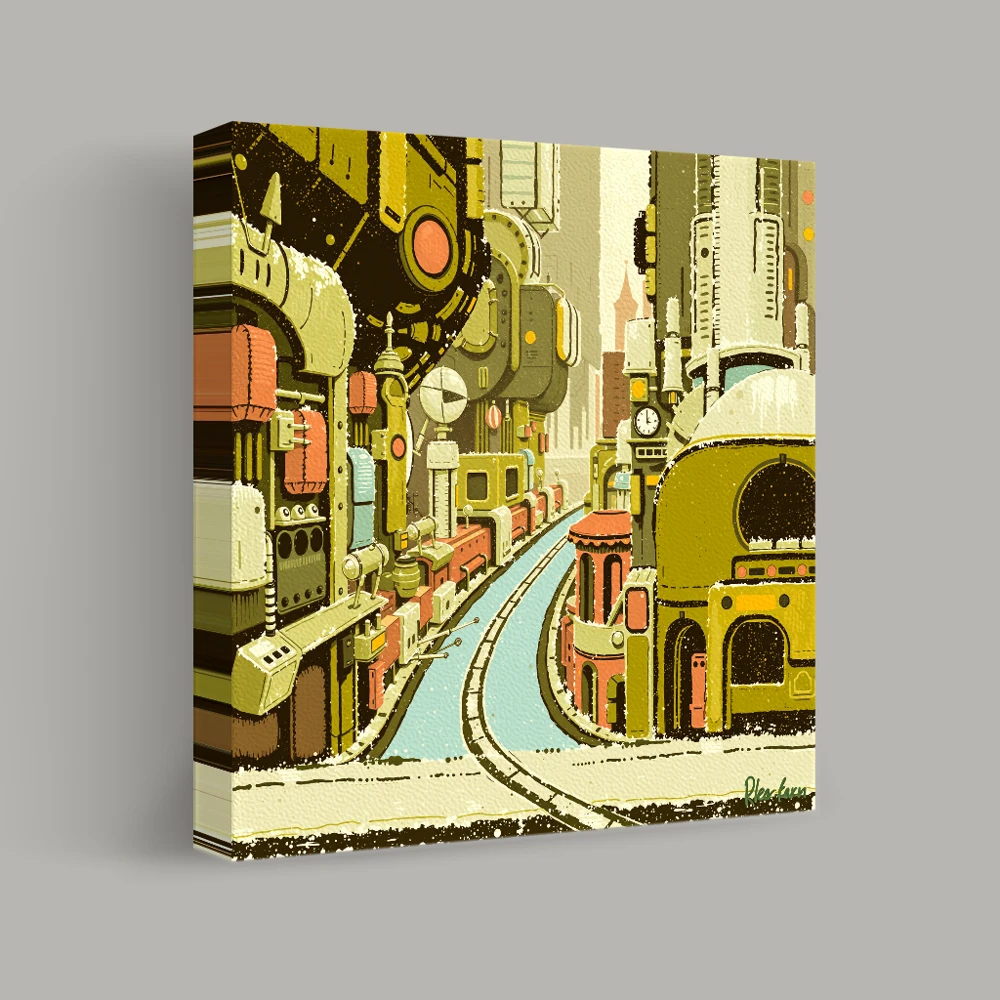 City of Mechanical Dreams — canvas