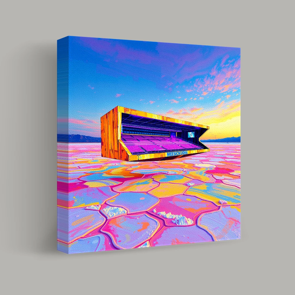 Vibrant Arena on the Salt Flats — canvas