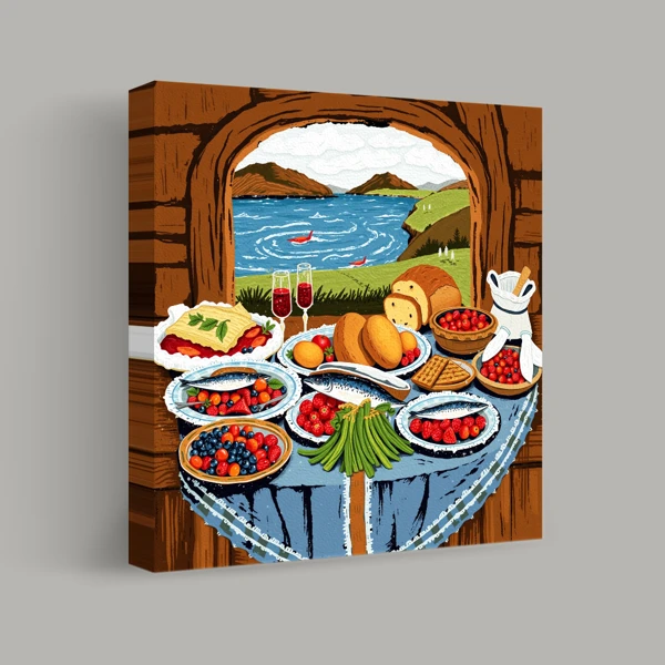 Coastal Feast with Fresh Produce view 1
