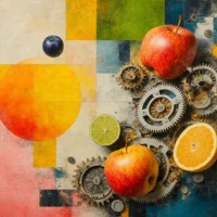 Armonia di frutti e ingranaggi miniatura 2