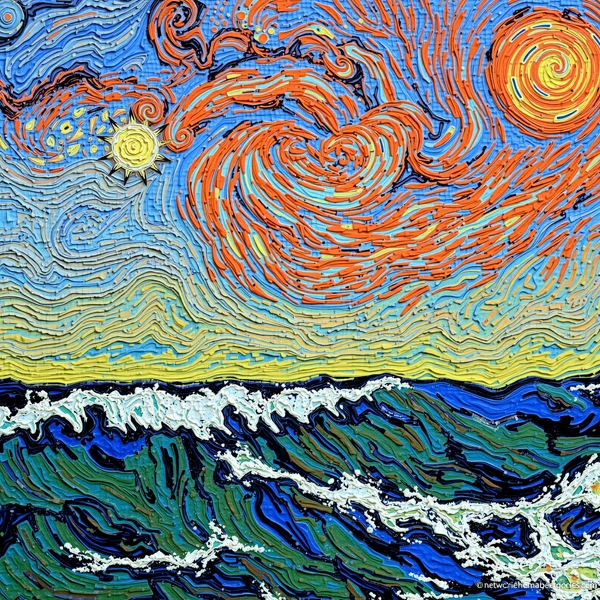 Swirls of Sun and Sea