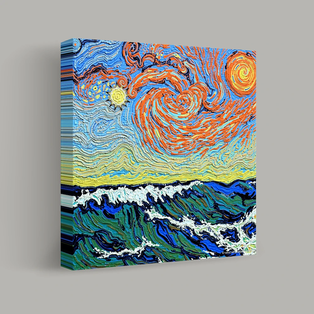Swirls of Sun and Sea — canvas