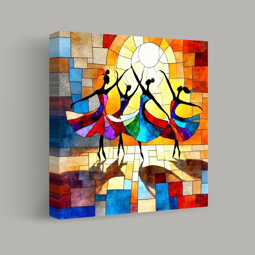 Danse de lumière et de couleur — canvas