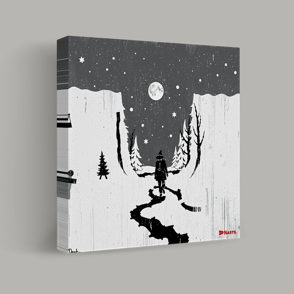 Starlit Winter Journey — canvas