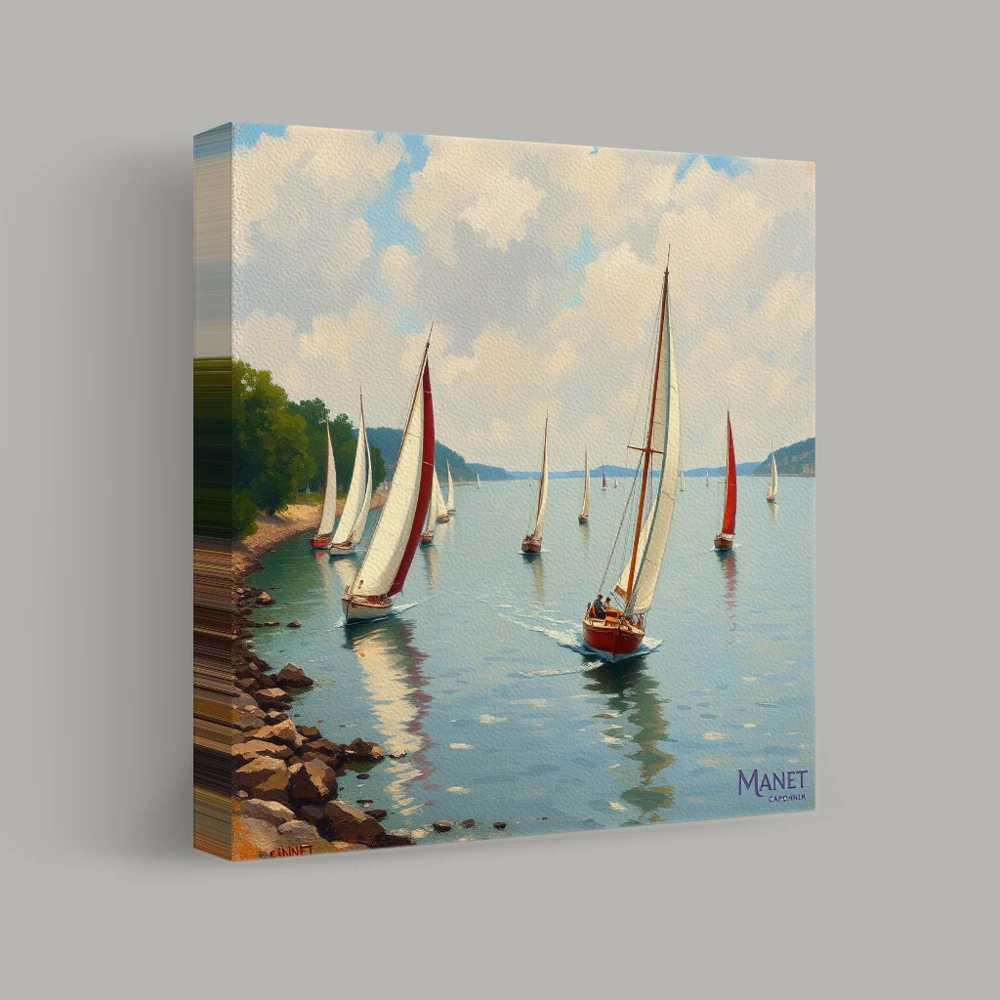 Sailing Serenity on Open Waters — canvas