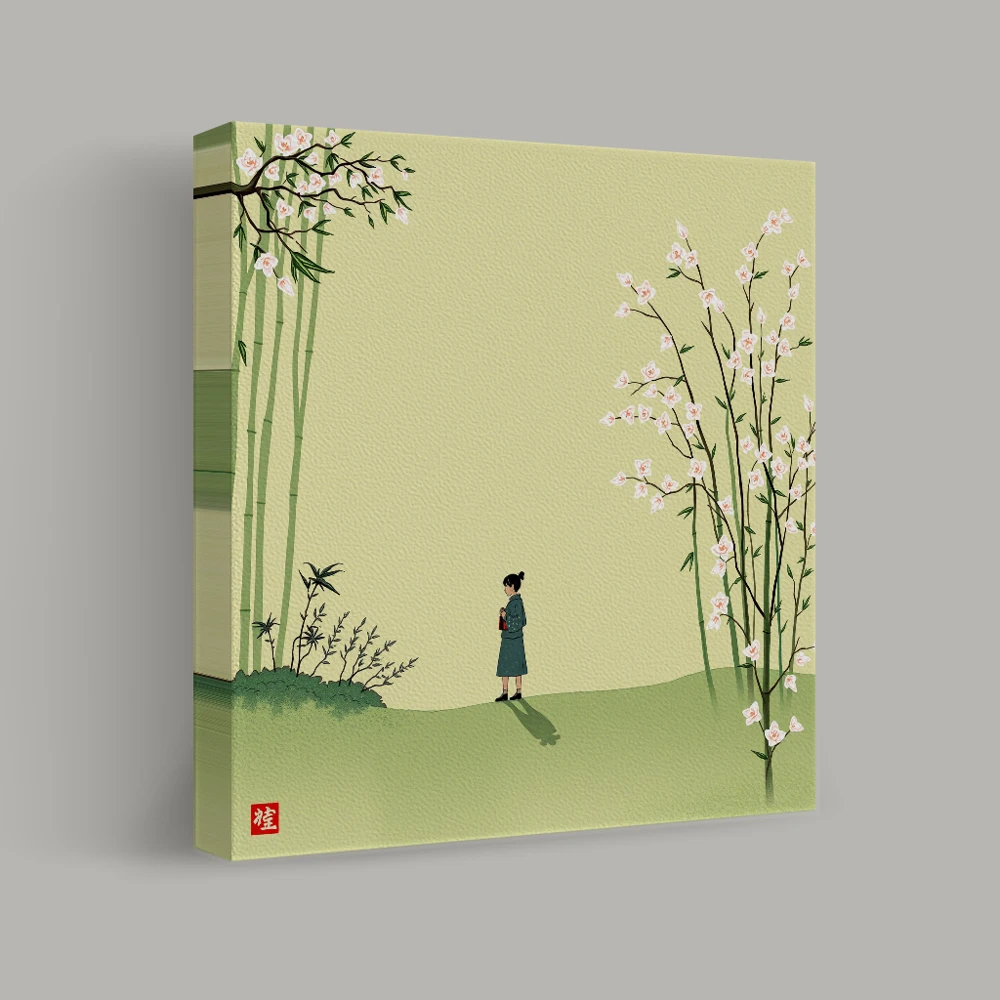 Solitude in Spring Garden — canvas