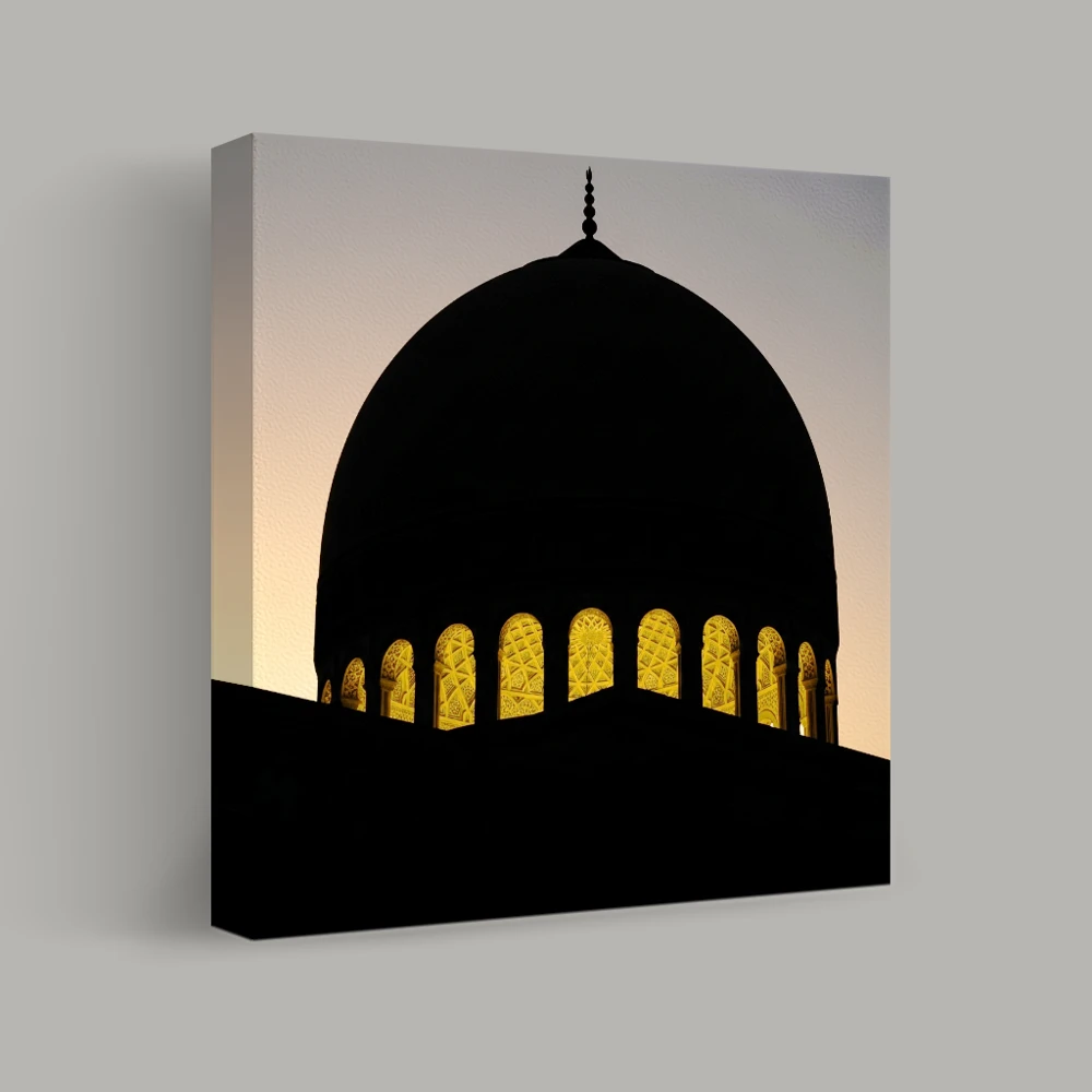 Illuminated Dome at Dusk — canvas