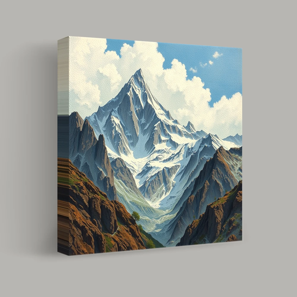 Majestic Peaks Reach the Sky — canvas