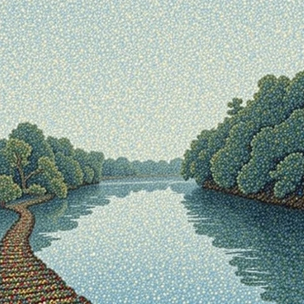 Reflections on a Serene River