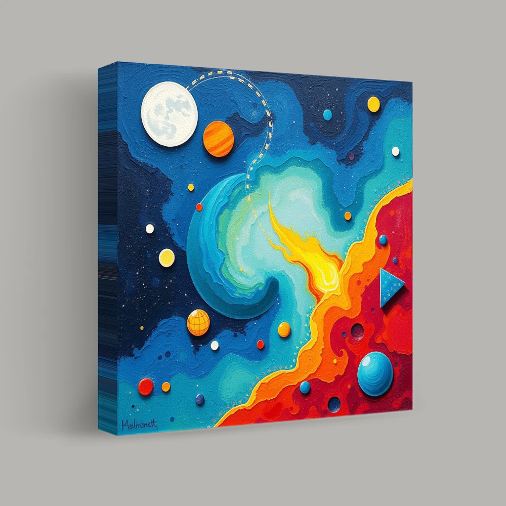 Celestial Dance of Colors — canvas