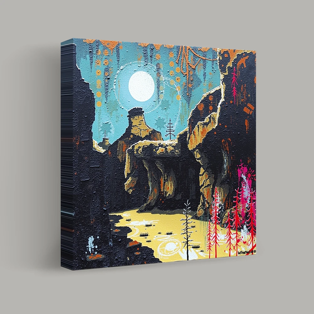 Moonlit Canyon Mystery — canvas