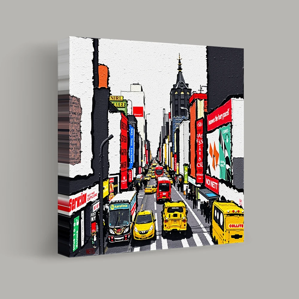 Bustling Metropolis — canvas