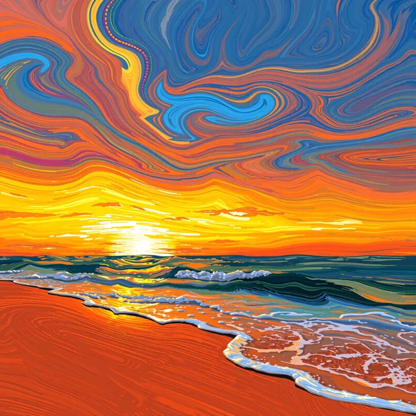 Swirls of a Sunset Horizon view 2