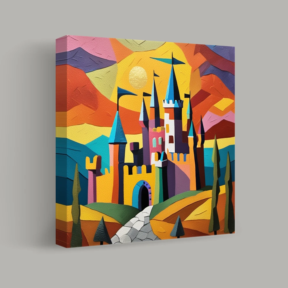 Castle Under the Vibrant Sun — canvas