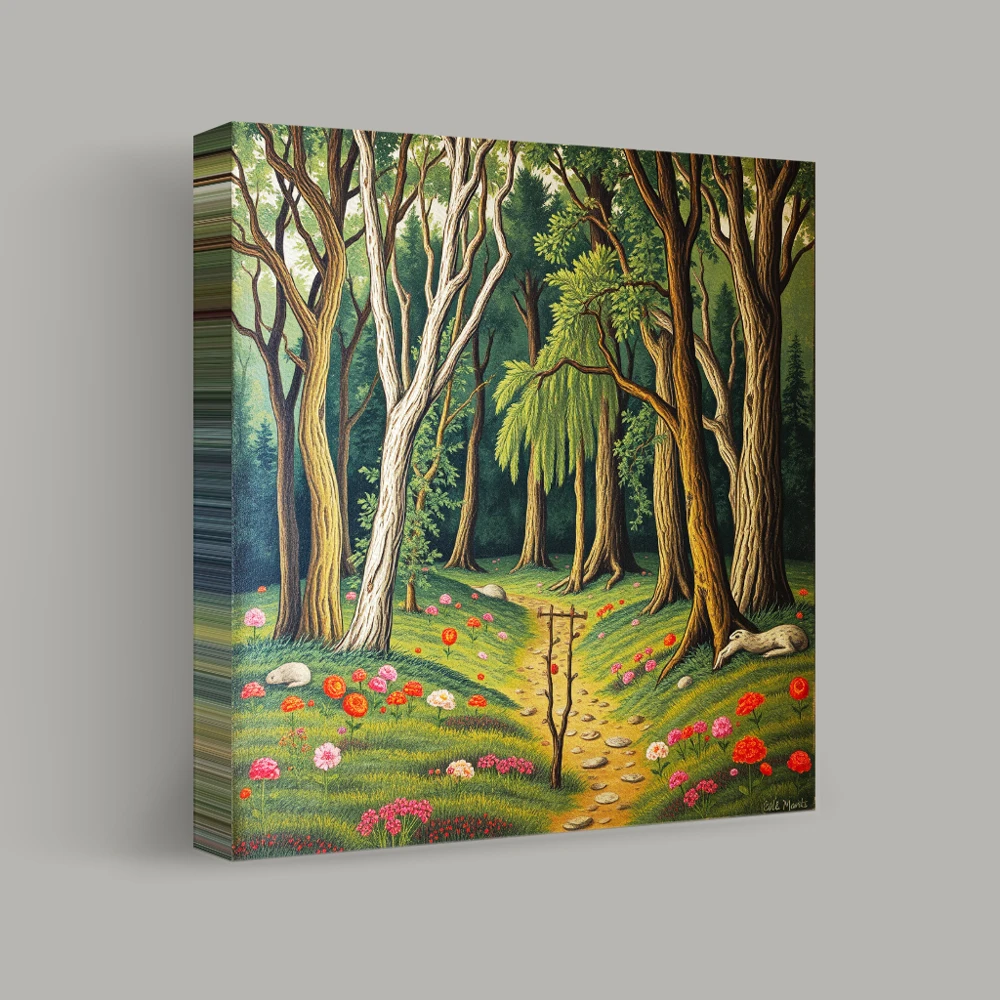 Enchanted Woodland Pathway — canvas
