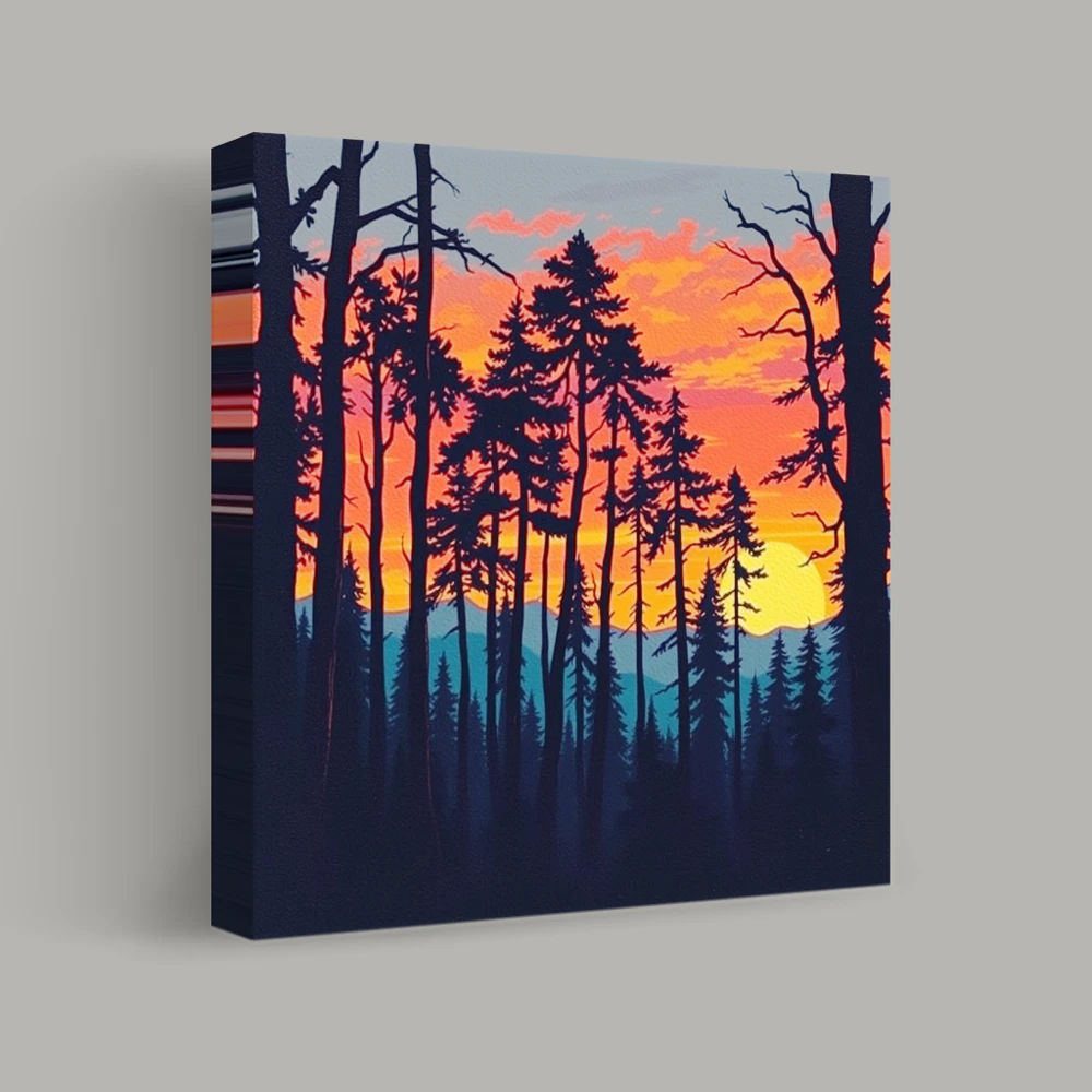Forest Silhouette at Dusk — canvas