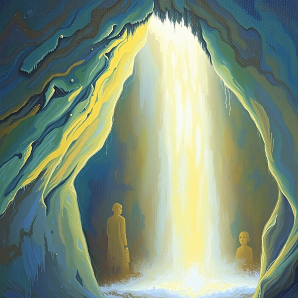 Schaduwen in de Luminous Cave